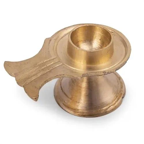 ALODIE- Shiva Linga Jalahari | Shivling Idol Jalheri Shivling jaleri Shivling Stand | Brass Jalaheri | (1.8Wx1.2H INCHES)