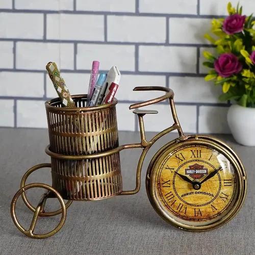 Dartistry Antique Table Clock Showpiece for Home Decor Gifts