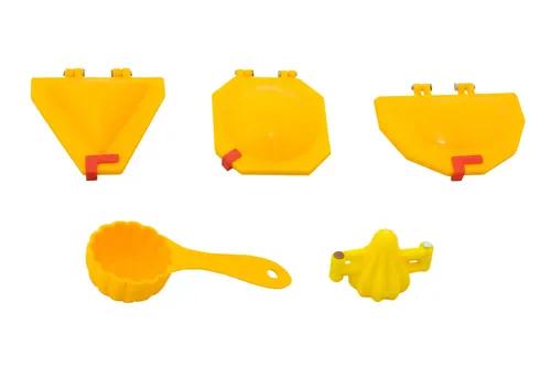 DS Kachori Samosa Modak Karanji Mould with Prasad Mud Scoop, Plastic