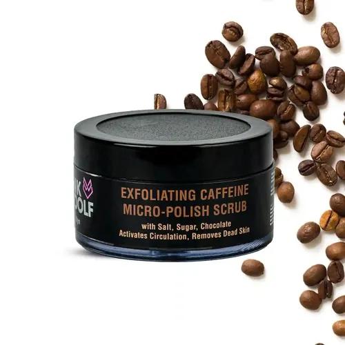 PINK WOOLF Exfoliating Caffeine Micro Polish Chocolate Scrub, Activates Circulation And Removes Dead Skin - 50g (Pack Of 1)