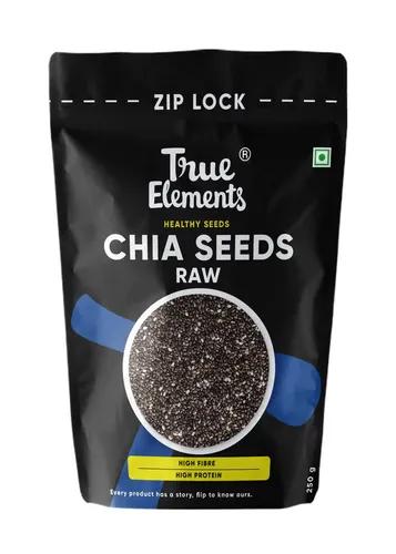 True Elements Chia Seeds 250g - Healthy Raw Seeds | Clean Chia Seeds for Eating | Healthy Snacks | Calcium and Protein Rich Seeds