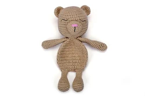 Crochet Slipping Bear Toys - Brown